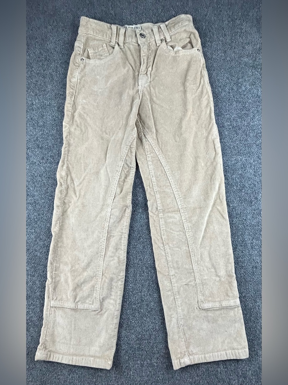 We The Free Free People Tan Corduroy Straight Leg Pants Size 26